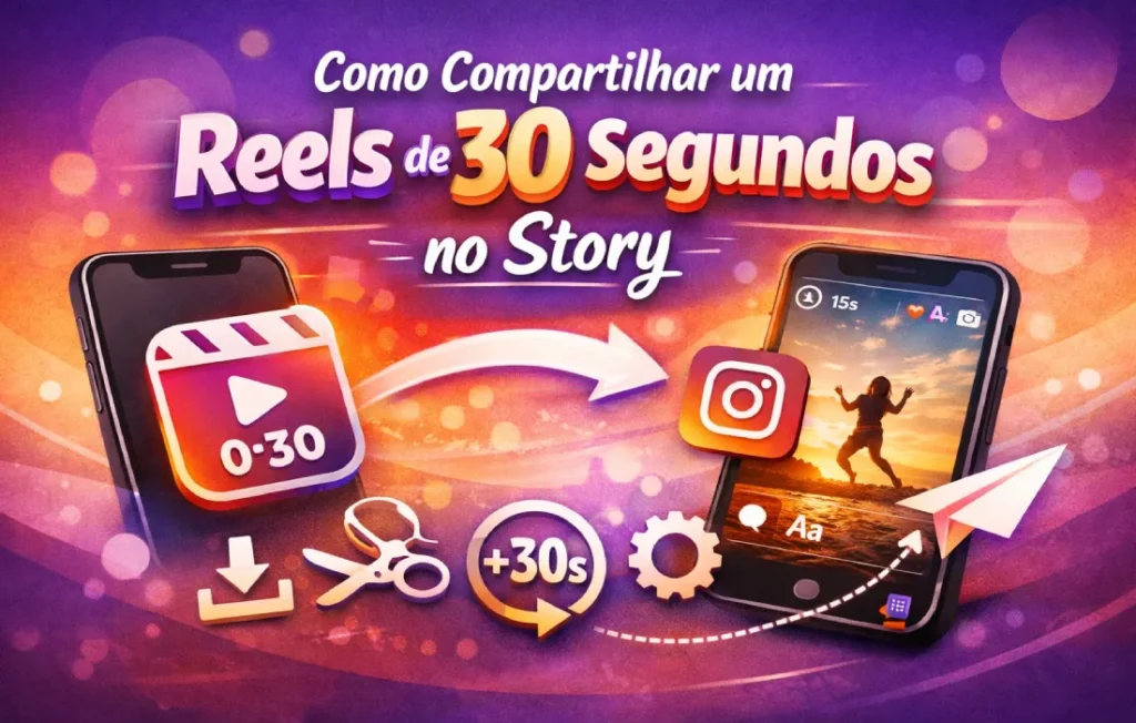Como compartilhar um Reels de 30 segundos no Story