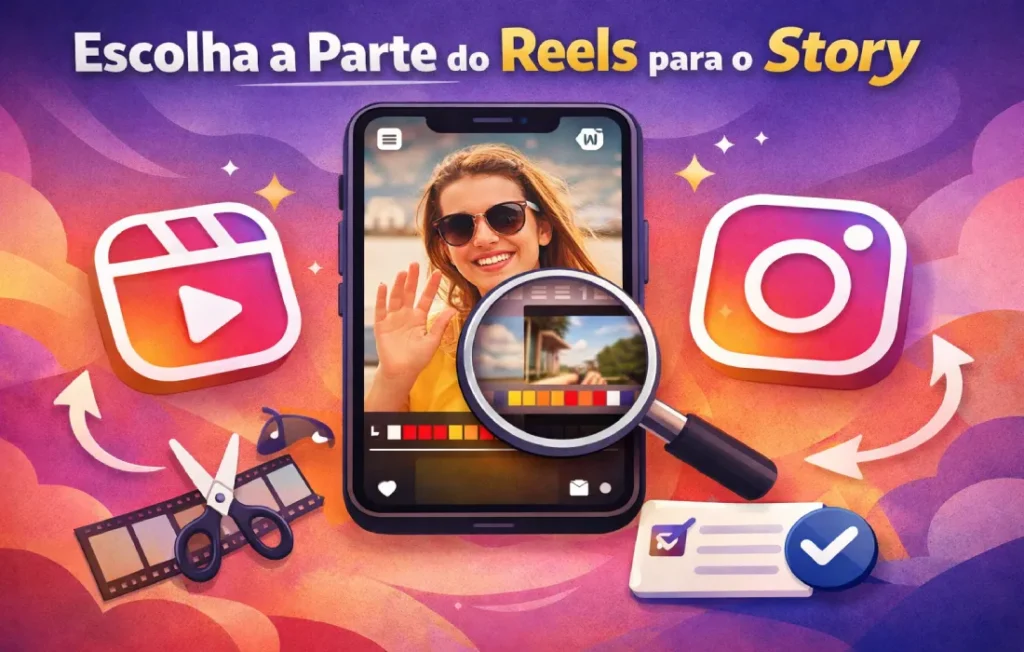 Como escolher qual parte do Reels aparece no Story