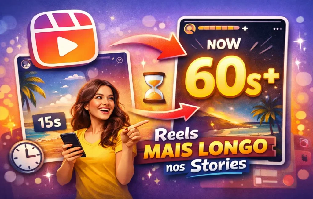 Como posso aumentar a duração de um Reels no meu story?