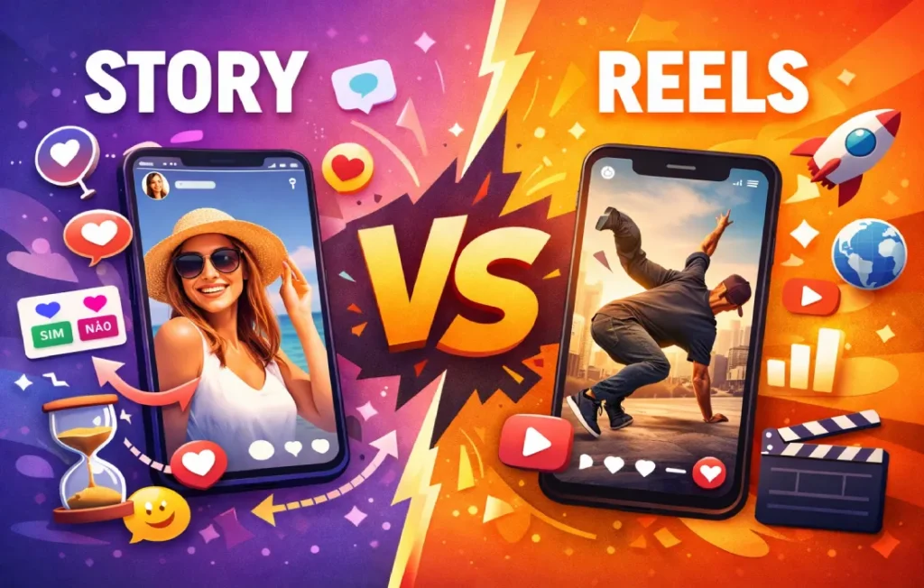 Diferença entre Story e Reels no Instagram
