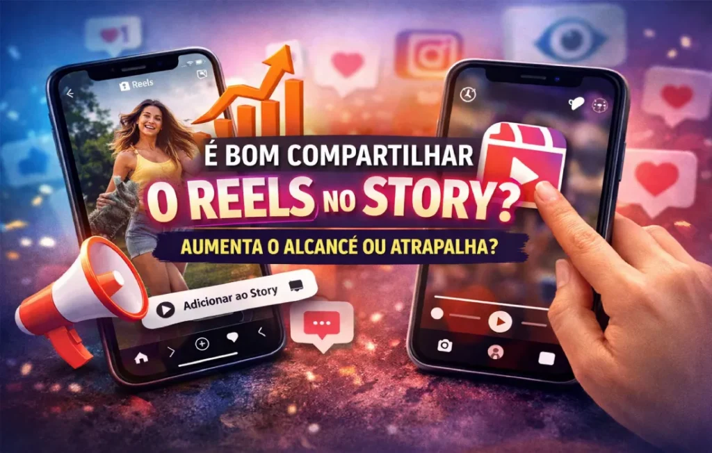 É bom compartilhar o Reels no Story