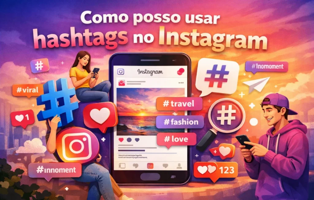 Como posso usar hashtags no Instagram
